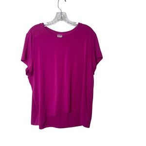 Women's Magenta Relaxed Crewneck Tee